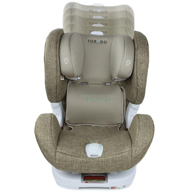 Автокресло "TOREGO" DRIVE JM05  (от 0 до 25 кг с системой ISOFIX) съемная база Зеленый/Лен