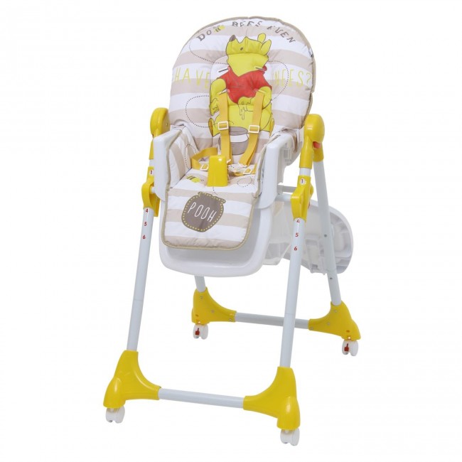 Стульчик для кормления Polini kids Disney baby 470 Медвежонок Винни "Чудестный день" желтый